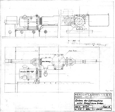 HSK 4171 Einbau der Lichtmaschine unter Kampfraum boden